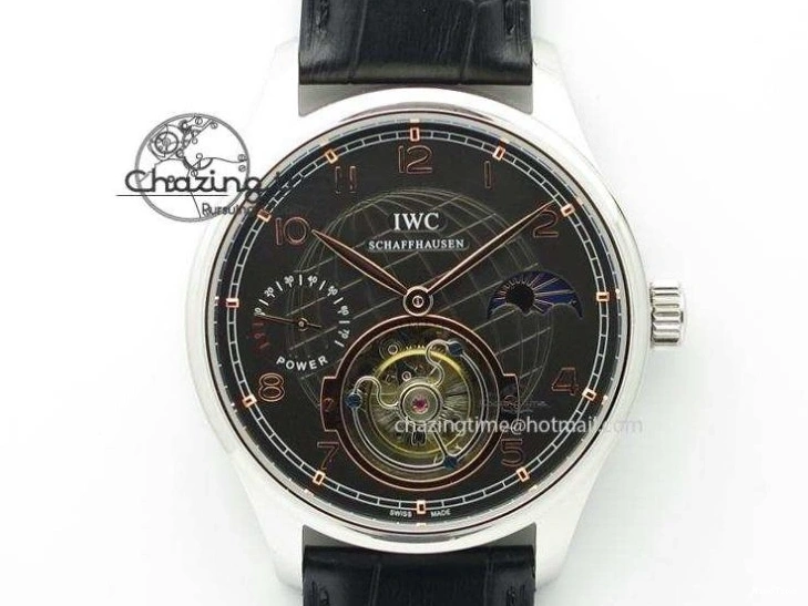 MIROTIME 0120 Portuguese Real PR IW500126 ZF 1:1 Best Edition Grey Red Dial On Black Leather Strap A52010 V Resilient 7333